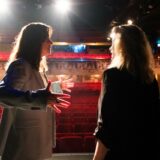 Petra tillsammans med Anna Granath (regi)